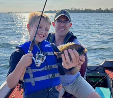 Justin Pless and Son Fishing
