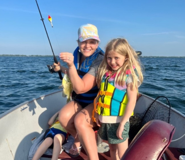 Justin's Wife and Daughter Fishing